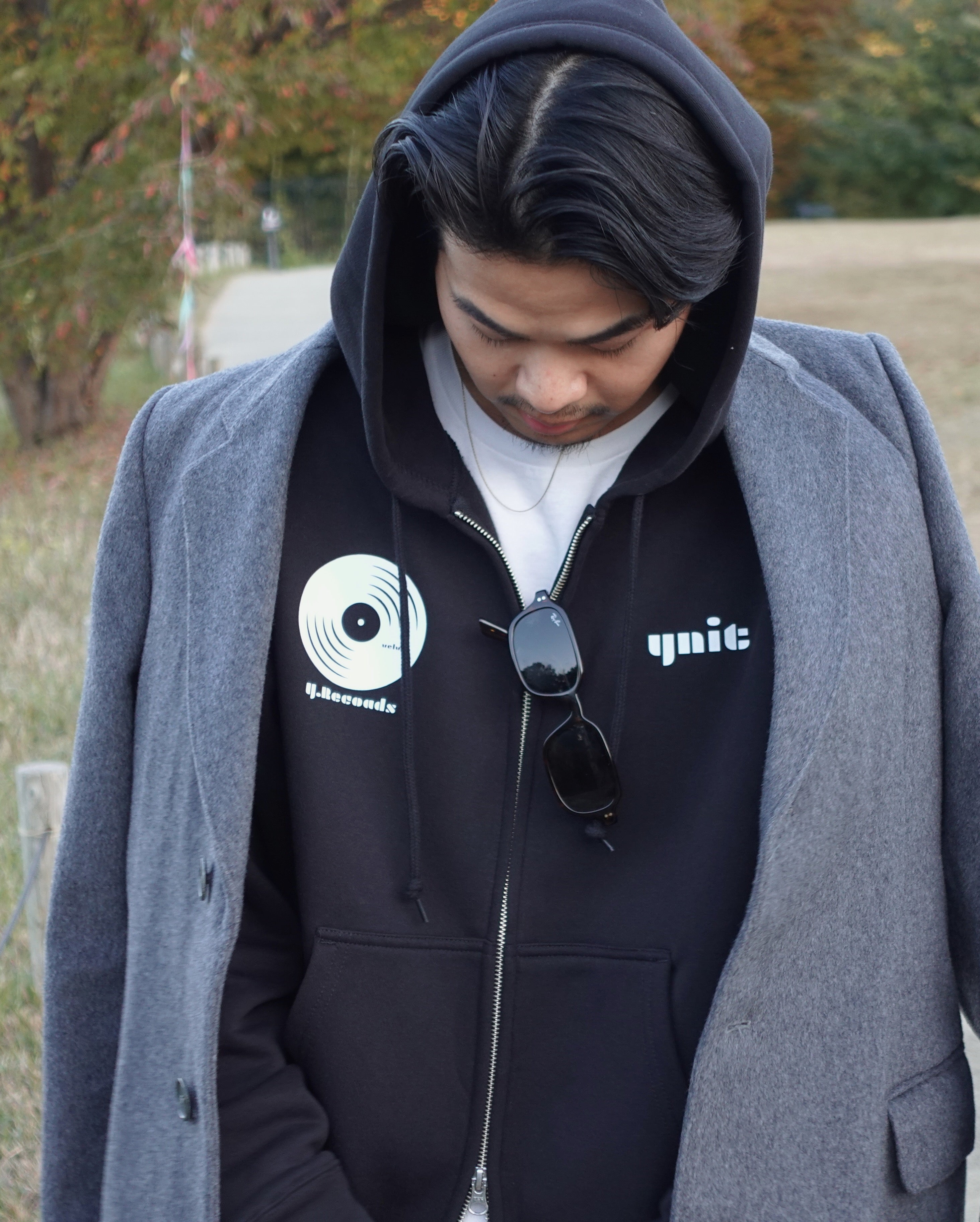 Fløjl Double Zip Hoodie